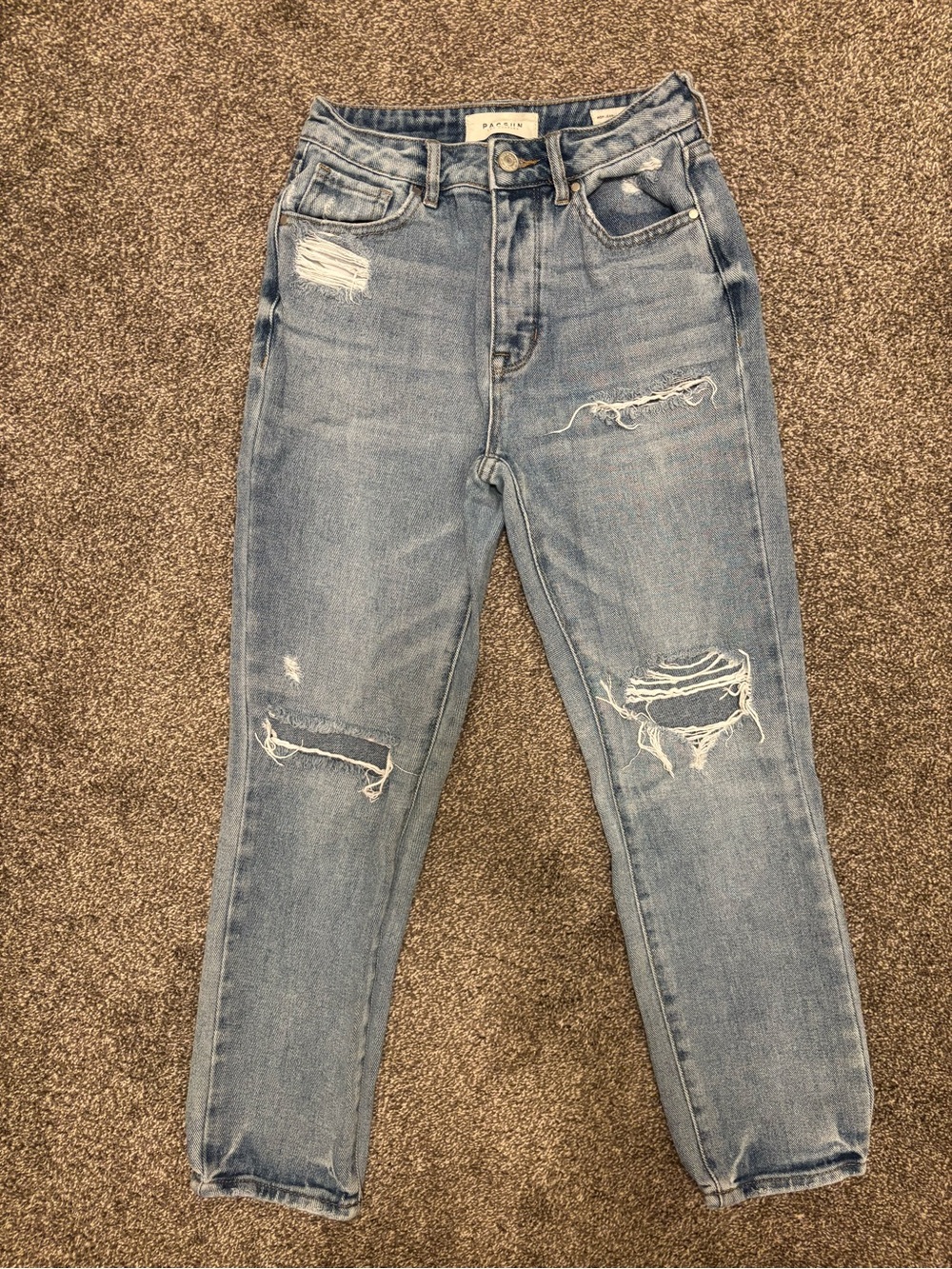 PacSun Light Blue Distressed Mom Jeans